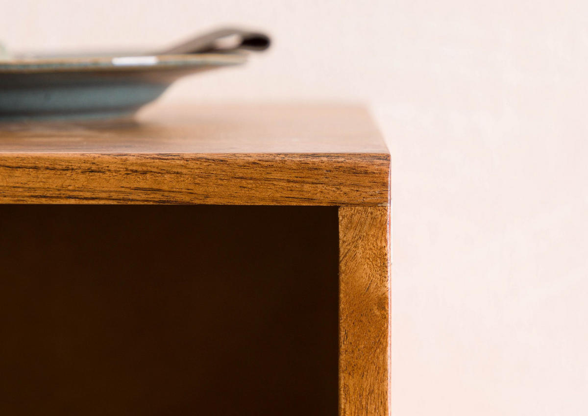 WÜRFELREGAL Akazie 30x40x30 natur lackiert MONTREAL #133 - Braun, Holzwerkstoff (30/30/40cm) - Massivmoebel24