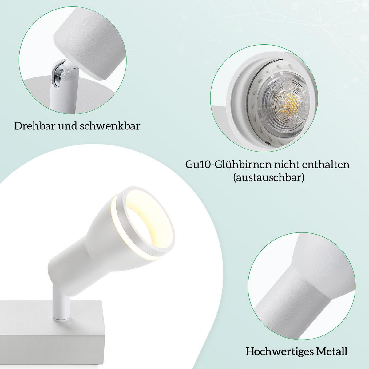 STRAHLER Braunschweig 6-flammig 83/5.5/15.7 cm - Weiß, Metall (83/5.5/15.7cm) - Nettlife