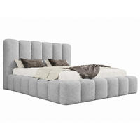 POLSTERBETT MELLOW 120x200 cm in Grau, gepolstertes Kopfteil, Lattenrost, Bettkasten, Bouclé-Stoff - Grau, Holz/Textil (120/200cm) - EMLAR Home