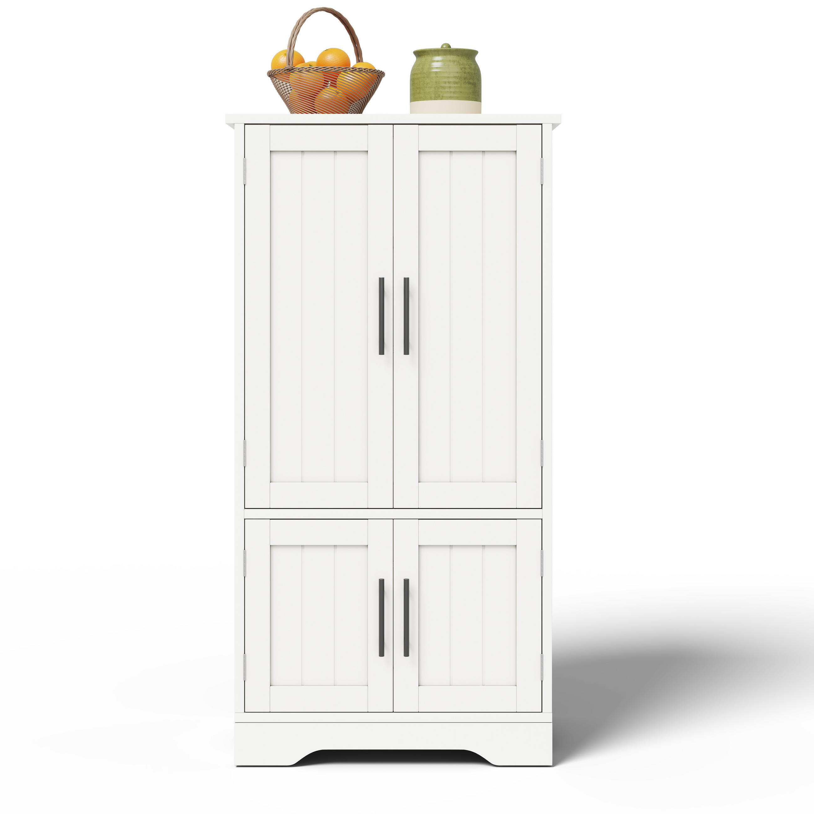 KÜCHENBUFFET mit LED-Beleuchtung und verstellbaren Einlegeböden, 60 x 40 x 120 cm, Weiß, MDF - Weiß, Holzwerkstoff (60/120/40cm) - SONNENH