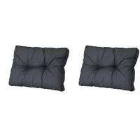 RÜCKENKISSEN Basic 43/60 cm 2er-Set - Schwarz, Textil (60/8/43cm) - Madison