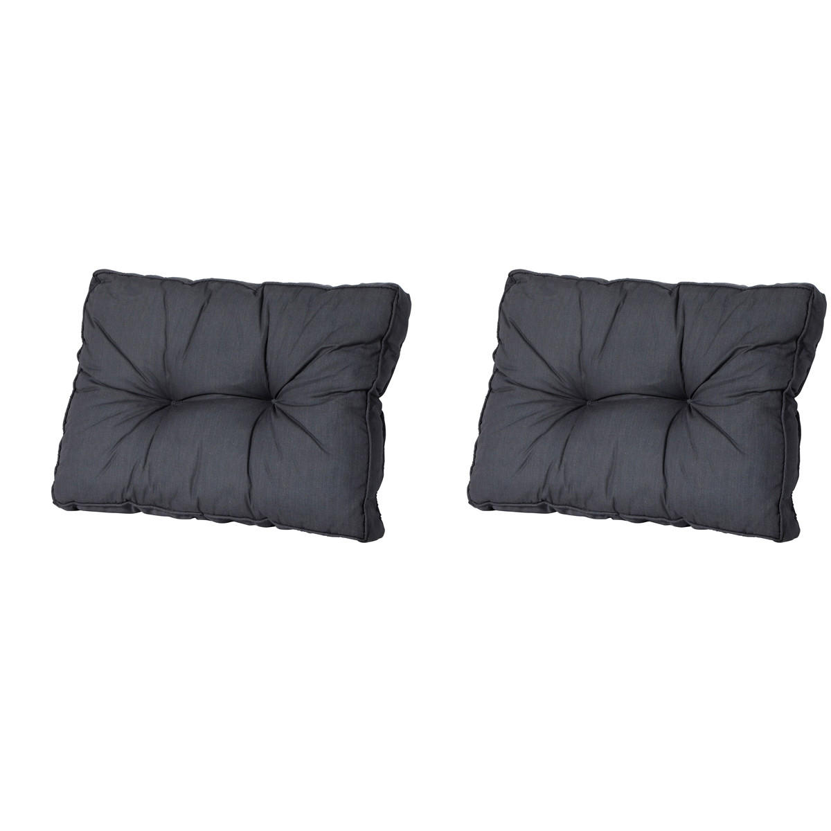 RÜCKENKISSEN Basic 43/60 cm 2er-Set - Schwarz, Textil (60/8/43cm) - Madison