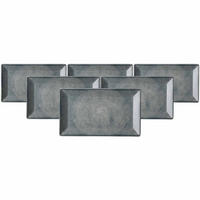 SERVIERPLATTEN Grana blau-grau 25 x 15 cm 6er Set - Blaugrau, Keramik (15/2/25cm) - Ritzenhoff Breker