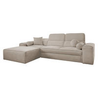 ECKSCHLAFSOFA Vito I, Seite: Links - Hellbraun, Holz/Textil (276/187cm) - MIRJAN24