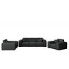 LOUNGEGARNITUR 3 1 1 Gartenmöbel, MALIBU Stoff Odyssey Schwarz - Schwarz, Holz - Kaiser Möbel