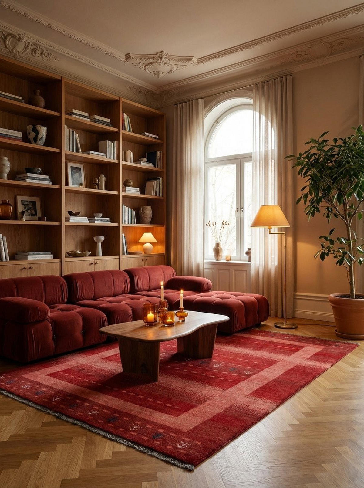 TEPPICH Gabbeh Sonnat Rot 204/152 cm Schurwolle - Rot, Textil (152/204cm) - Looma