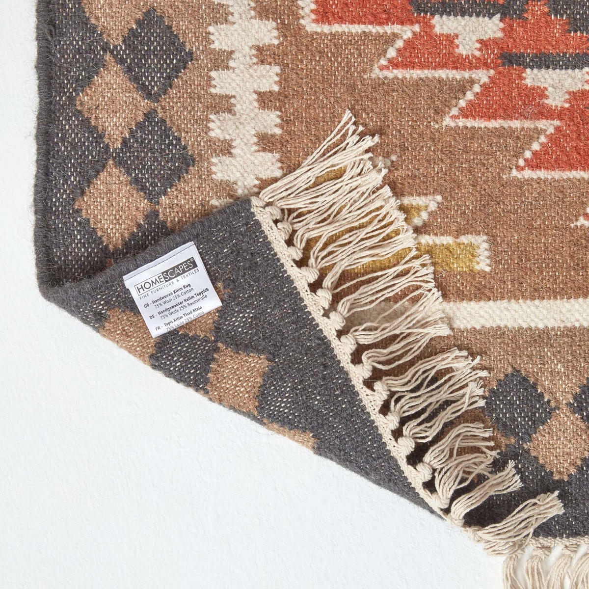 KELIM-TEPPICH Jaipur handgewebt 160/230 cm - Multicolor, Textil (160/230cm) - Homescapes