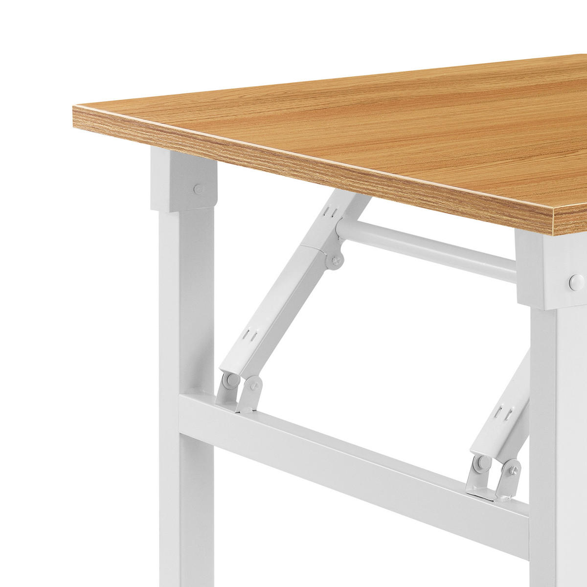 KLAPPTISCH - Buchefarben/Weiß, Holzwerkstoff/Metall (120/76.4/60cm) - [neu.haus]