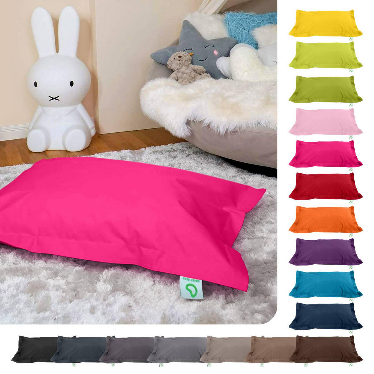 KINDER-SITZSACK 70x100cm - 70 Liter - Pink, Textil (70/10/100cm) - Green Bean