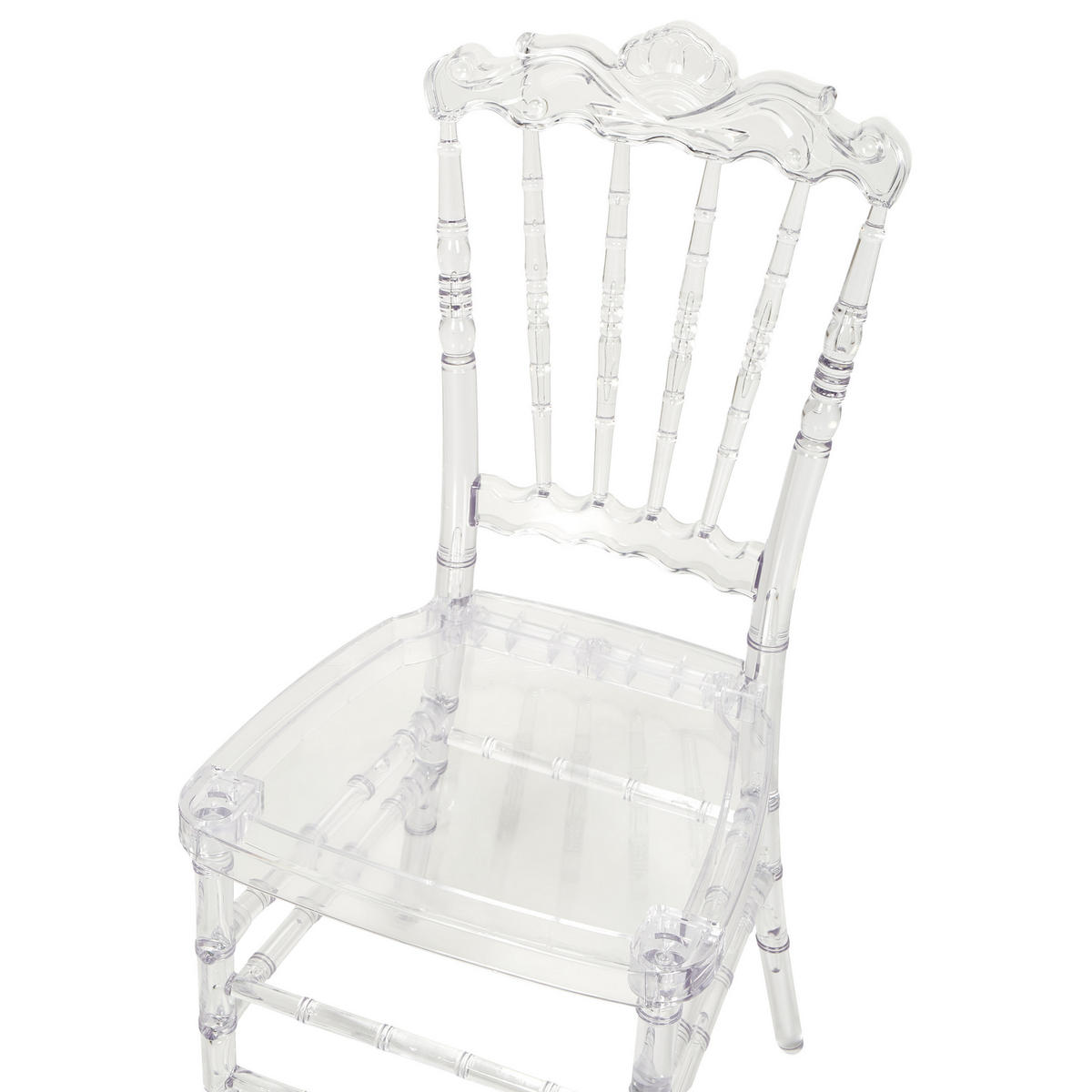 BANKETTSTUHL 2er-Set Transparent Mendon - Transparent, Kunststoff (41/95/41cm) - Beliani