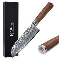 SANTOKUMESSER 17,5 cm - Nussbaumfarben, Holz/Metall (32cm) - Wakoli