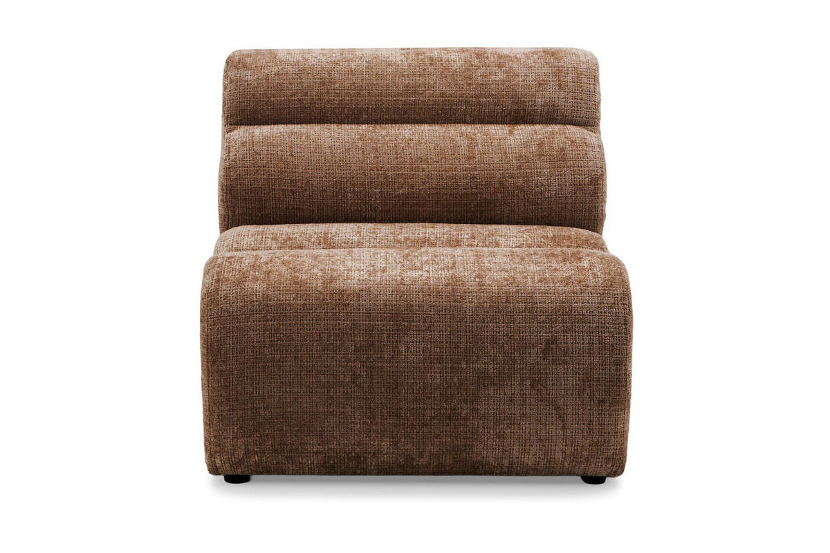 5-SITZER modulares Ecksofa VEER SET 2 Links, 379 x 175 cm, Chenille Webstoff Orange - Schwarz/Orange, Holz/Kunststoff (379/175cm) - Muffo