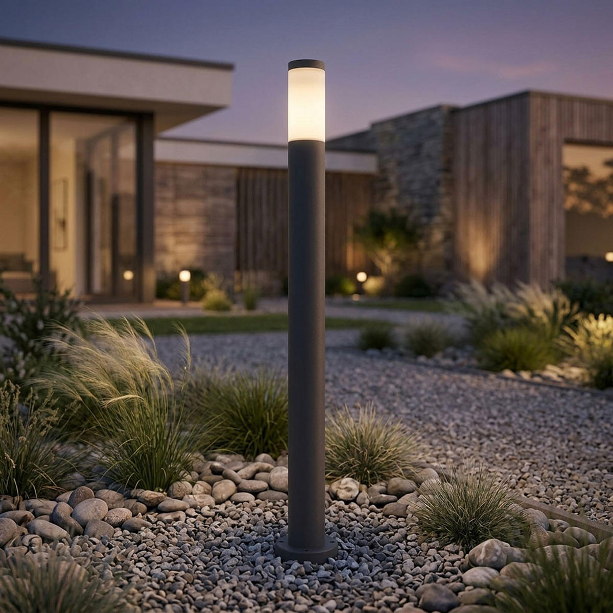 LED WEGELEUCHTE Edelstahl Anthrazit - Anthrazit, Metall (7.6/11/110cm)