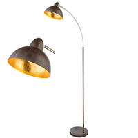LED STEHLEUCHTE Messing Rostfarben - Braun, Metall (51/25/155cm) - Globo Lighting