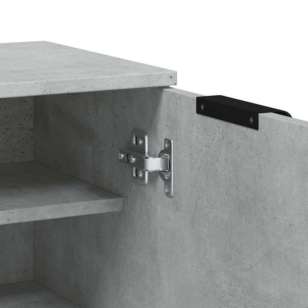 SCHUHSCHRANK Betongrau 59/35/100,5 Cm Holzwerkstoff - Grau, Holzwerkstoff (35/100.5/59cm) - vidaXL