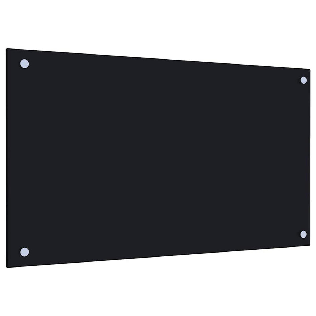 KÜCHENRÜCKWAND Glas - 70x40cm Schwarz | Küche Spritzschutz Wandschutz Glasplatte - Schwarz, Glas (70/40/0.6cm) - DELUKE