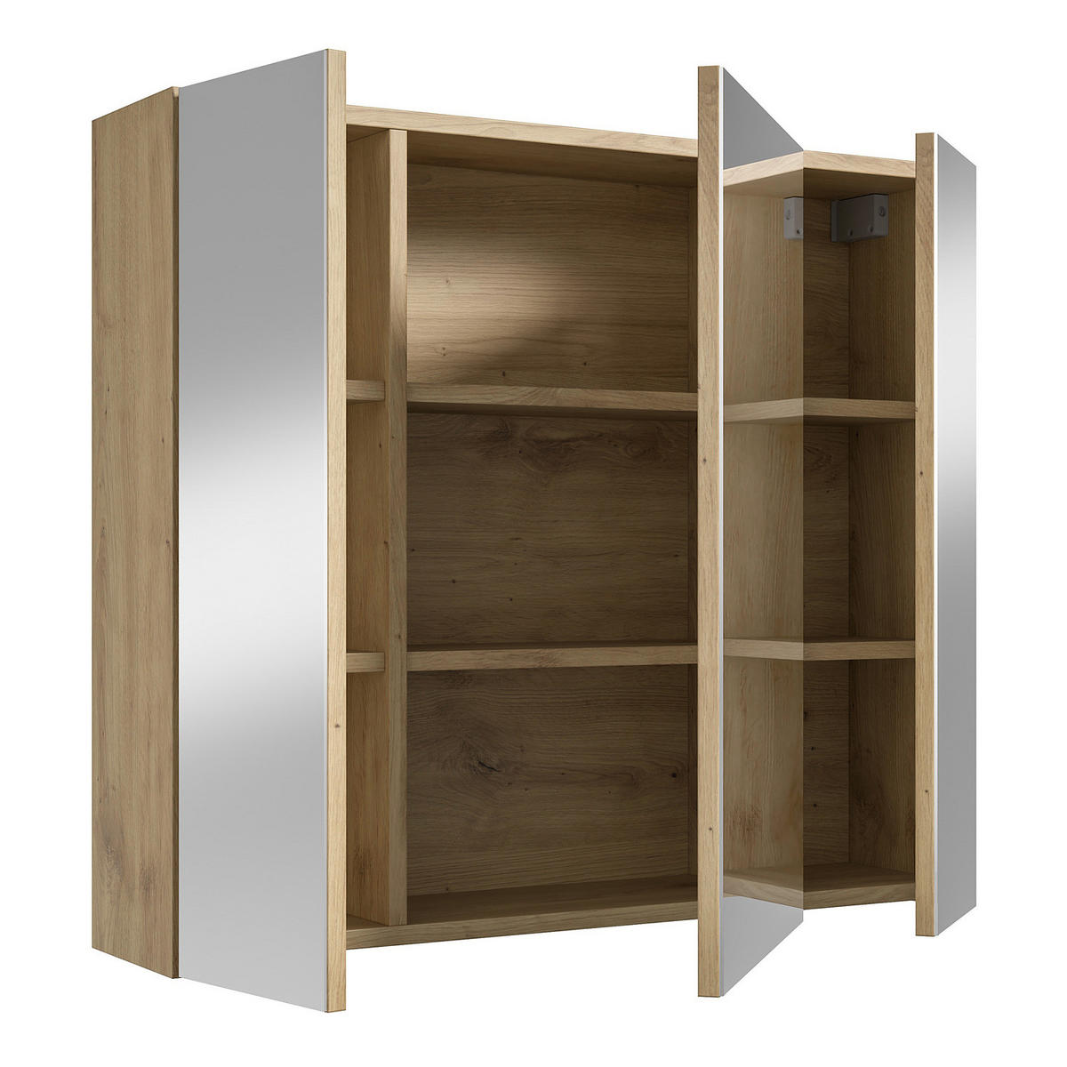 SPIEGELSCHRANK - Spanplatte - Eiche Artisan, Holzwerkstoff (80/70/20cm) - home24