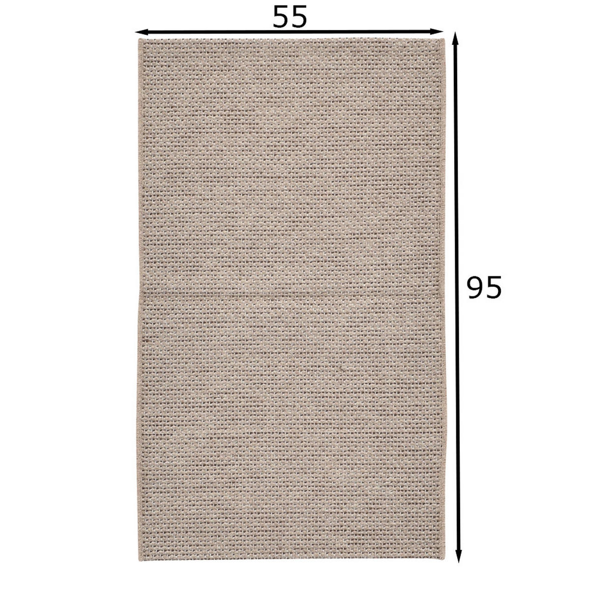WOLLTEPPICH Raven 55/95 cm - Hellbraun, Naturmaterialien (55/95cm) - A2A Home