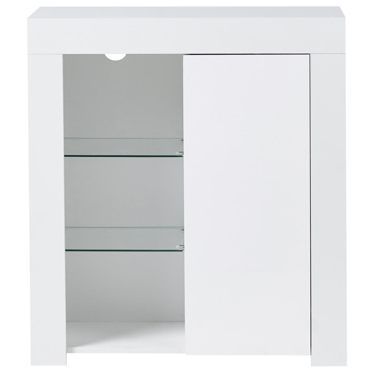 SIDEBOARD mit LED-Beleuchtung Weiß Kamloops - Weiß, Holzwerkstoff (75/84/35cm) - Beliani