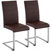 SCHWINGSTUHL 2er Set Bettina 41 x 52 x 99 cm cappuccino - Braun, Textil (52/99/41cm) - tectake