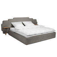 POLSTERBETT - Chenille - Dunkelgrau, Textil (160/200cm) - home24