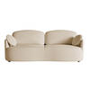 SOFA Raviolo Hellbeige mit Bouclé-Bezug - Ecru/Schwarz, Kunststoff/Textil (230/95/103cm) - Selsey
