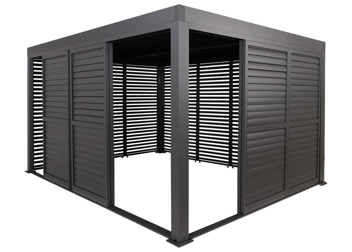 PERGOLA 220x400x300cm Anthrazit - Anthrazit, Metall (400/220/300cm) - BERLINLODGE