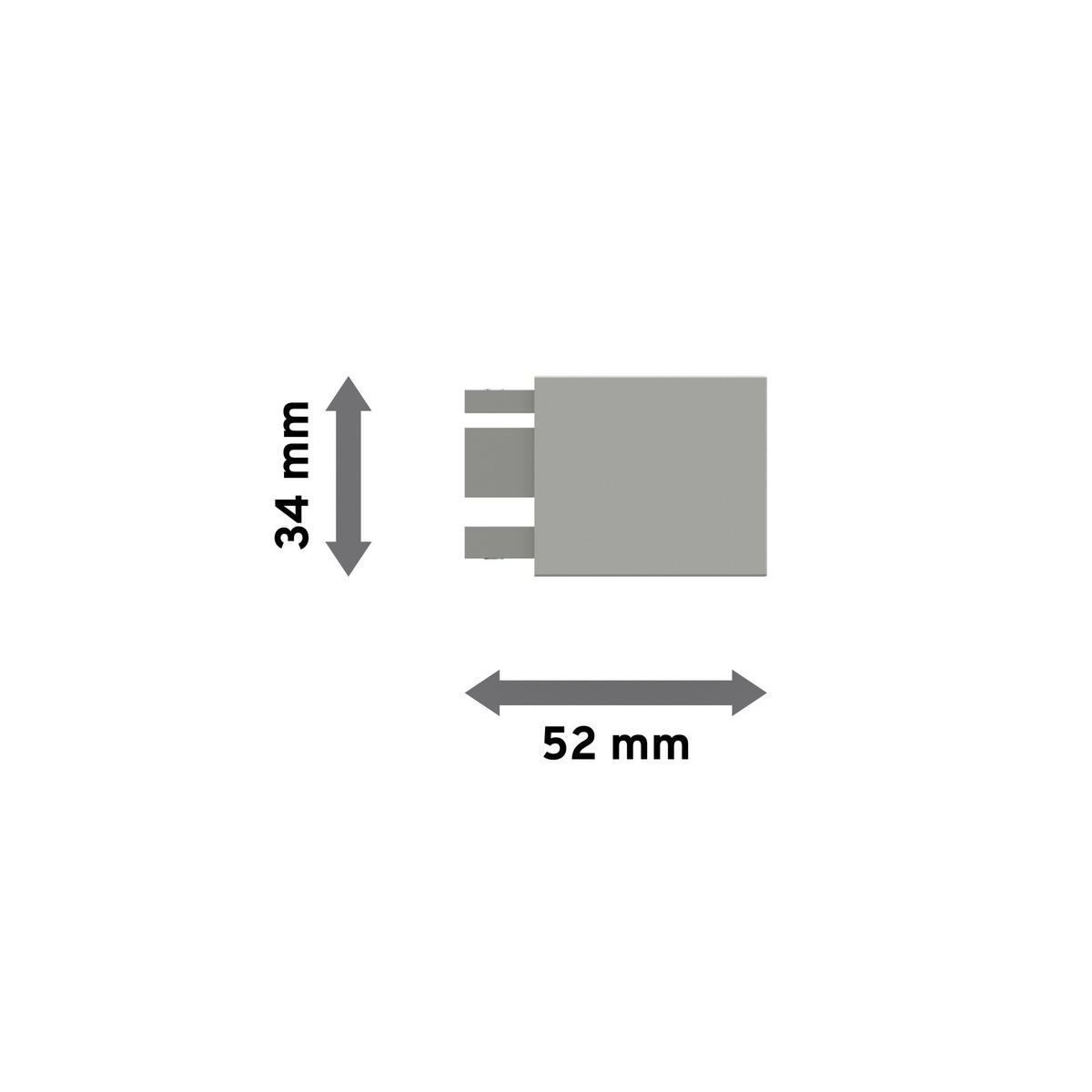ENDSTÜCKE FÜR GARDINENSTANGEN 14x35 mm, Lox Weiß, Packung 2 Stück - Weiß, Metall (5.2/3.4/3.4cm) - INTERDECO