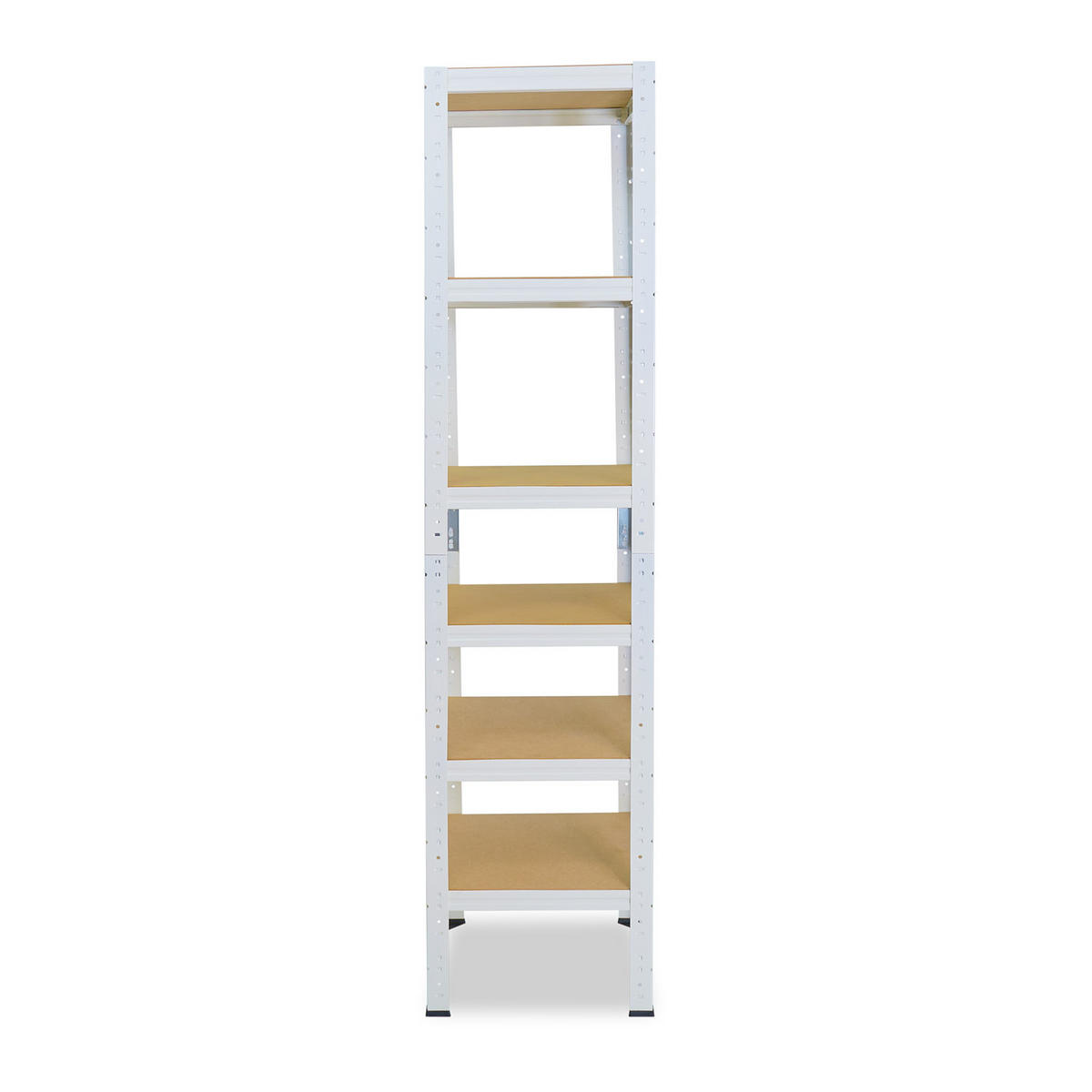 SCHWERLASTREGAL HOME 230x45x45 cm in weiß mit 6 Böden und 145 kg Traglast pro Boden - Creme, Metall (45/230/45cm) - shelfplaza