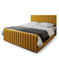 BOXBETT ARION 200x200 cm mit Matratze und Topper, H2+H3 - Gelb - Gelb, Holz (200/200cm) - MASSENO