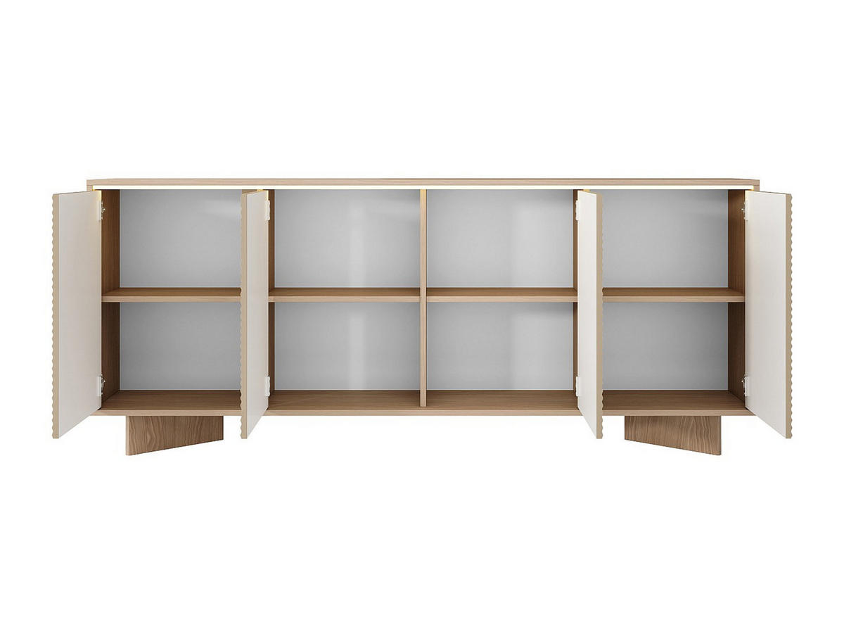 SIDEBOARD - 204 cm x 40 cm - holz - beige, naturfarben hell Mayrona - Beige/Naturfarben, Holz (204/84.4/40cm) - Vente-Unique