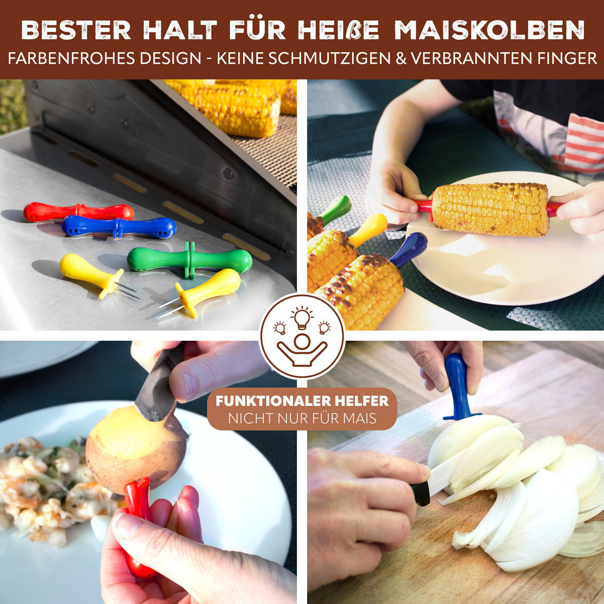VEGGIE-GRILL-SET 13tlg. - Edelstahlfarben, Metall (32/1.5/18.5cm) - bremermann