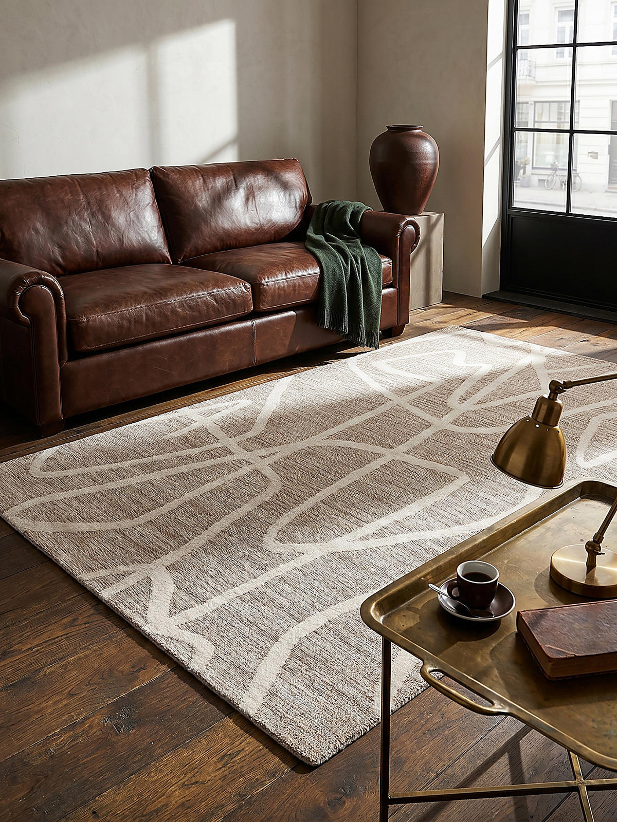 TEPPICH ARLEN, abstrakt, Taupe, 160 x 230 cm - Beige, Textil (230/160cm) - KADIMA DESIGN