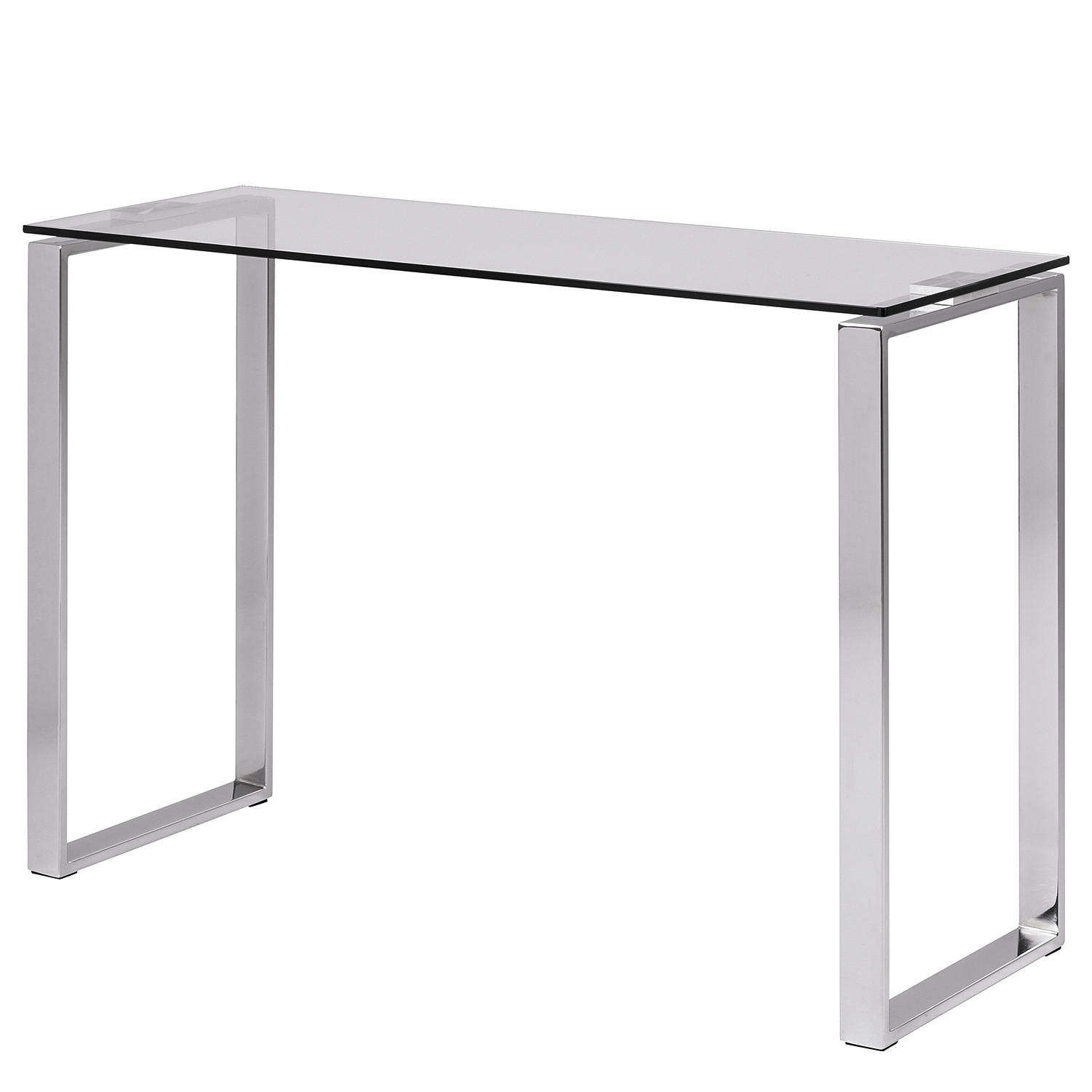 KONSOLENTISCH - Glas / Metall - Chromfarben, Glas/Metall (40/110/76cm) - home24