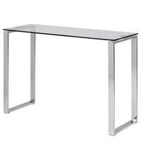 KONSOLENTISCH - Glas / Metall - Chromfarben, Glas/Metall (40/110/76cm) - home24