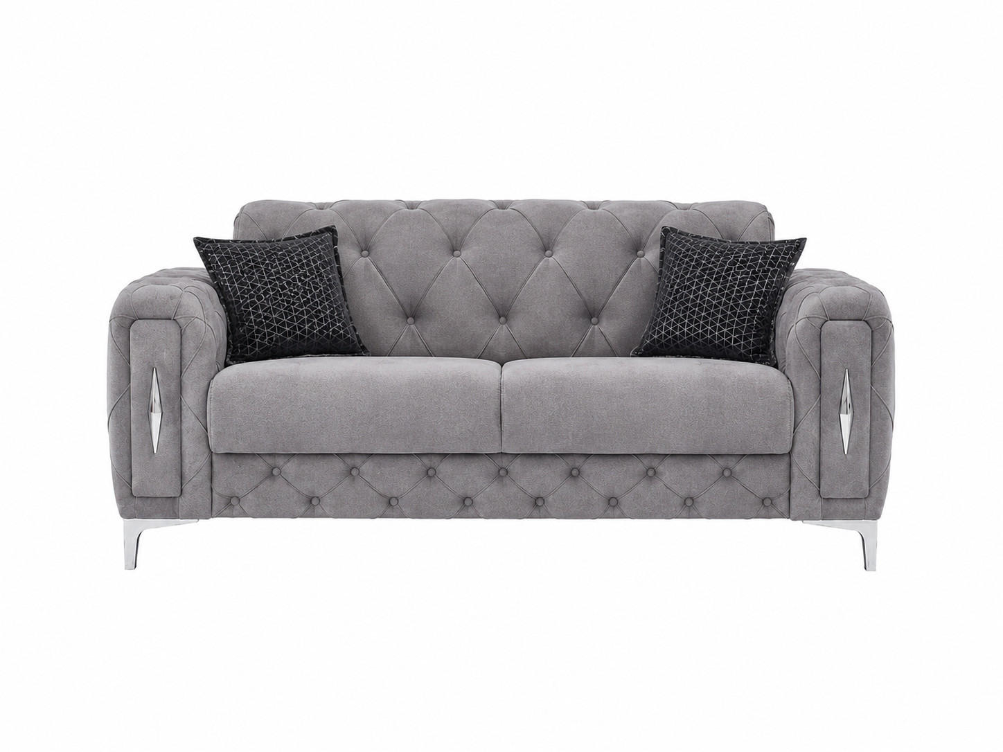 2-SITZER SOFA Patna Grau - Grau, Holzwerkstoff/Kunststoff (180/80/100cm)