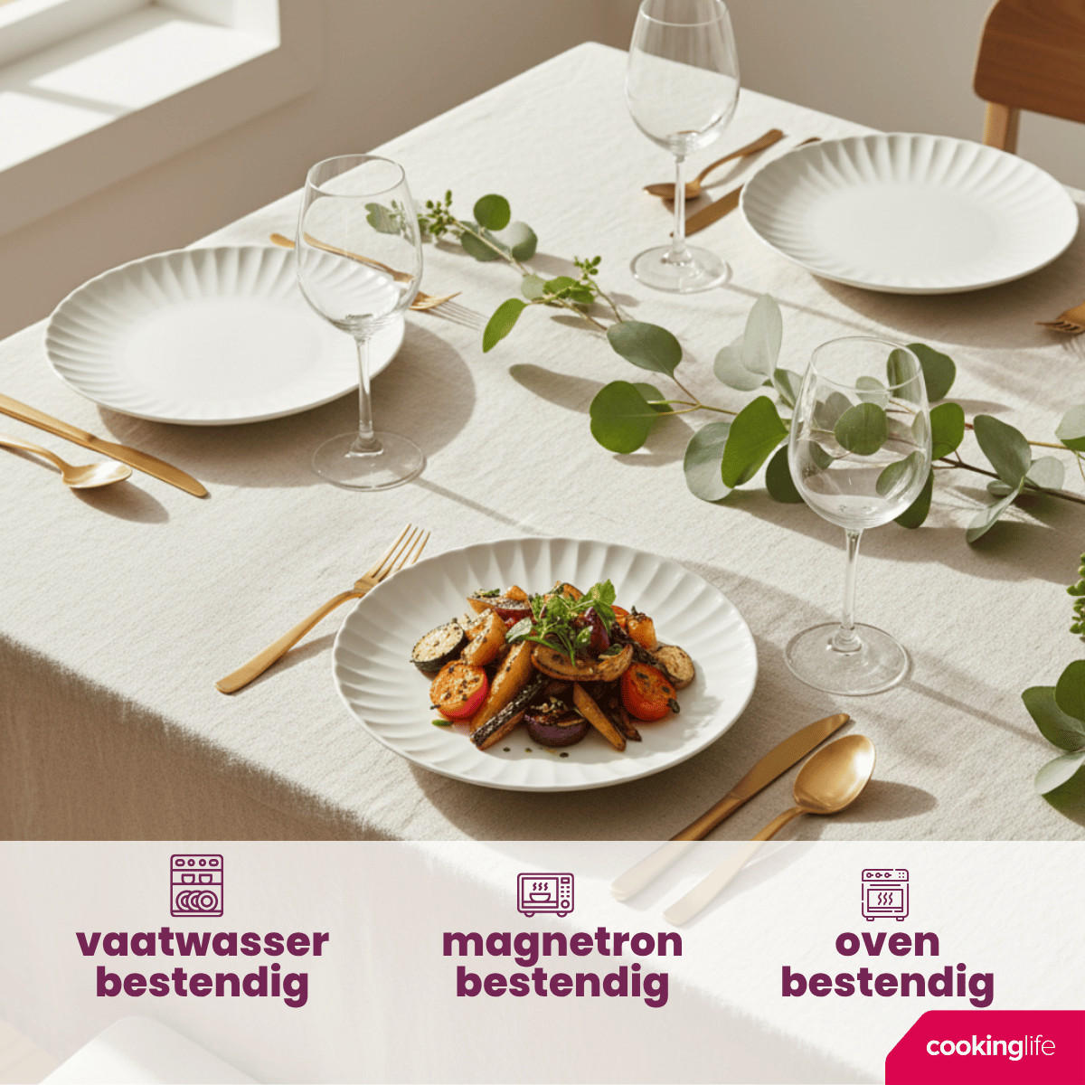 SPEISETELLER Cardida Off White ø 26 cm - 6 Stück - Weiß, Keramik (1/2/3cm) - Cookinglife