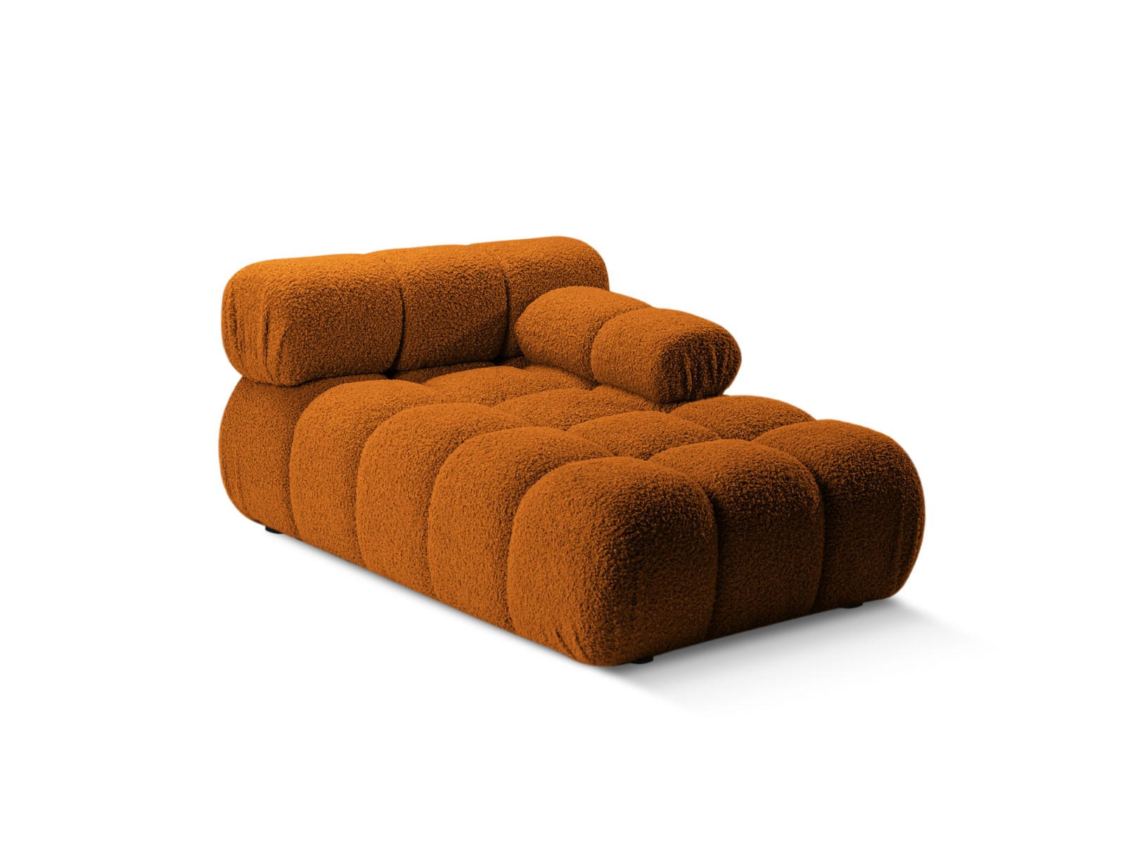 CHAISELONGUE rechts Bellis aus Boucle ziegelrot - Orange, Textil (94/70/155cm) - Micadoni