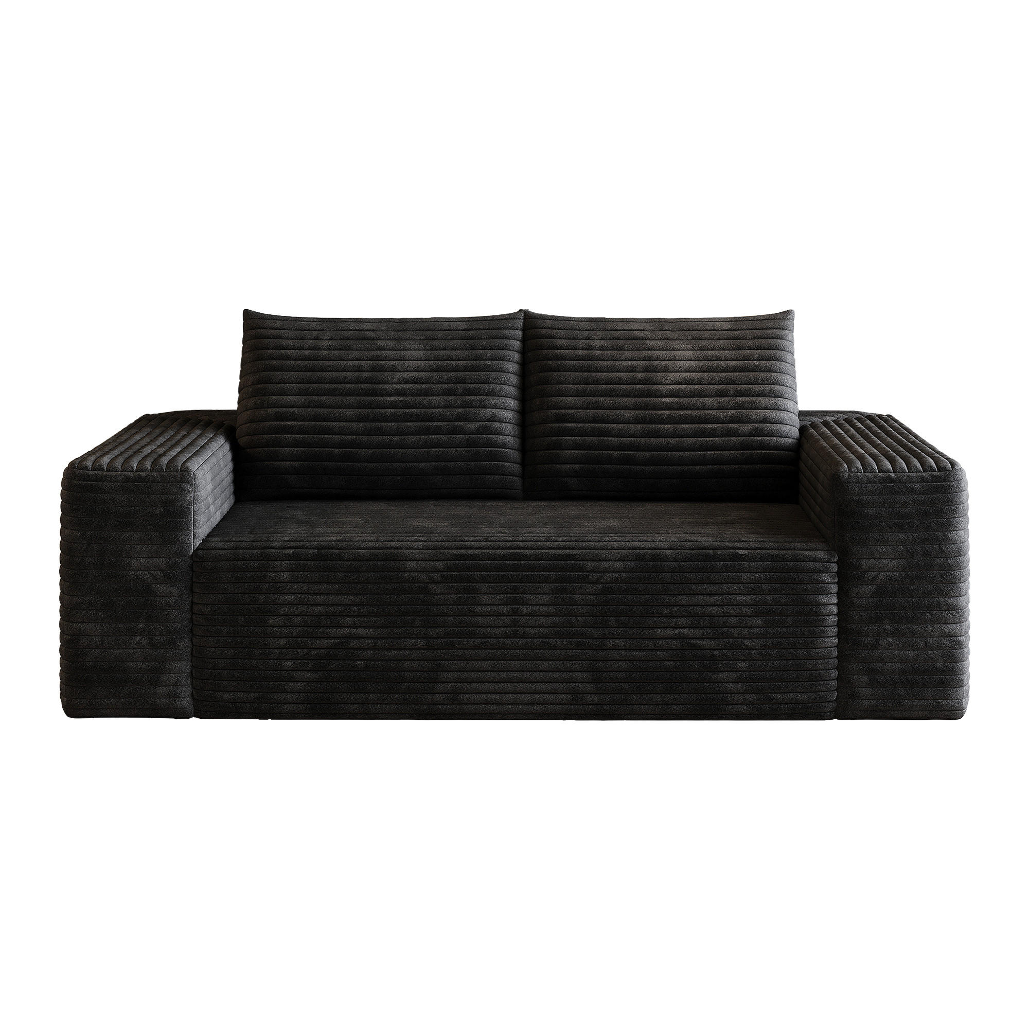 2-SITZER-SOFA DE-34704 Boneless-Modul Schwarz - Schwarz, Textil (90/83/180cm) - ComfortXL