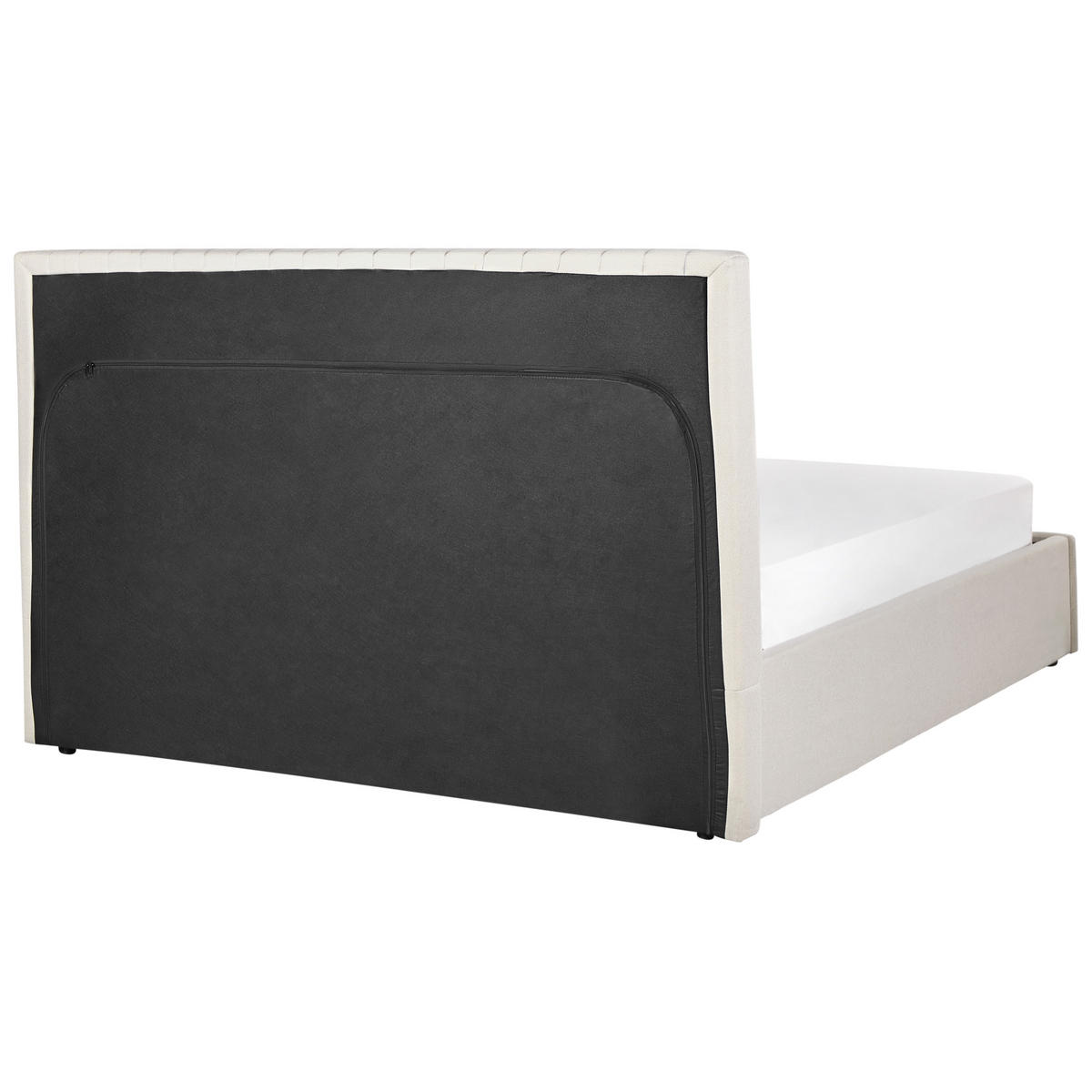 BETT mit Stauraum 160/200 cm Stoff Hellbeige Vion - Beige, Textil (160/200cm) - Beliani