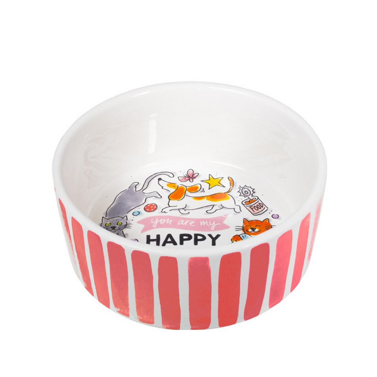 FUTTERNÄPFE Happy Pets in Bunt - 15,5cm - Multicolor, Keramik (15.7/15.4/6.6cm) - Blond Amsterdam