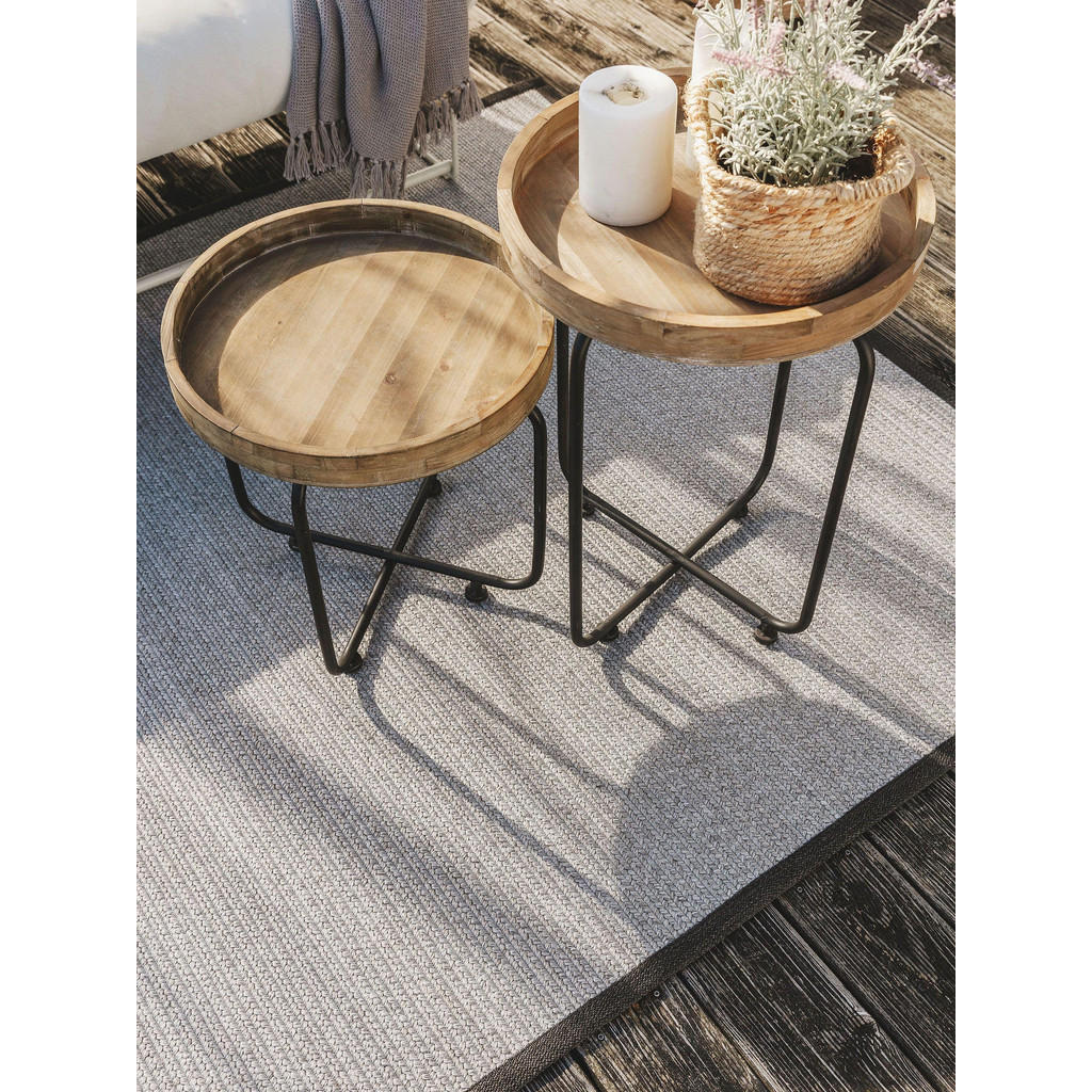 Thumbnail - benuta Nest Outdoorteppich, Grau, Textil, Rechteckig, 160x230 cm, Gots, wasserabweisend, Teppiche & Böden, Teppiche, Out...