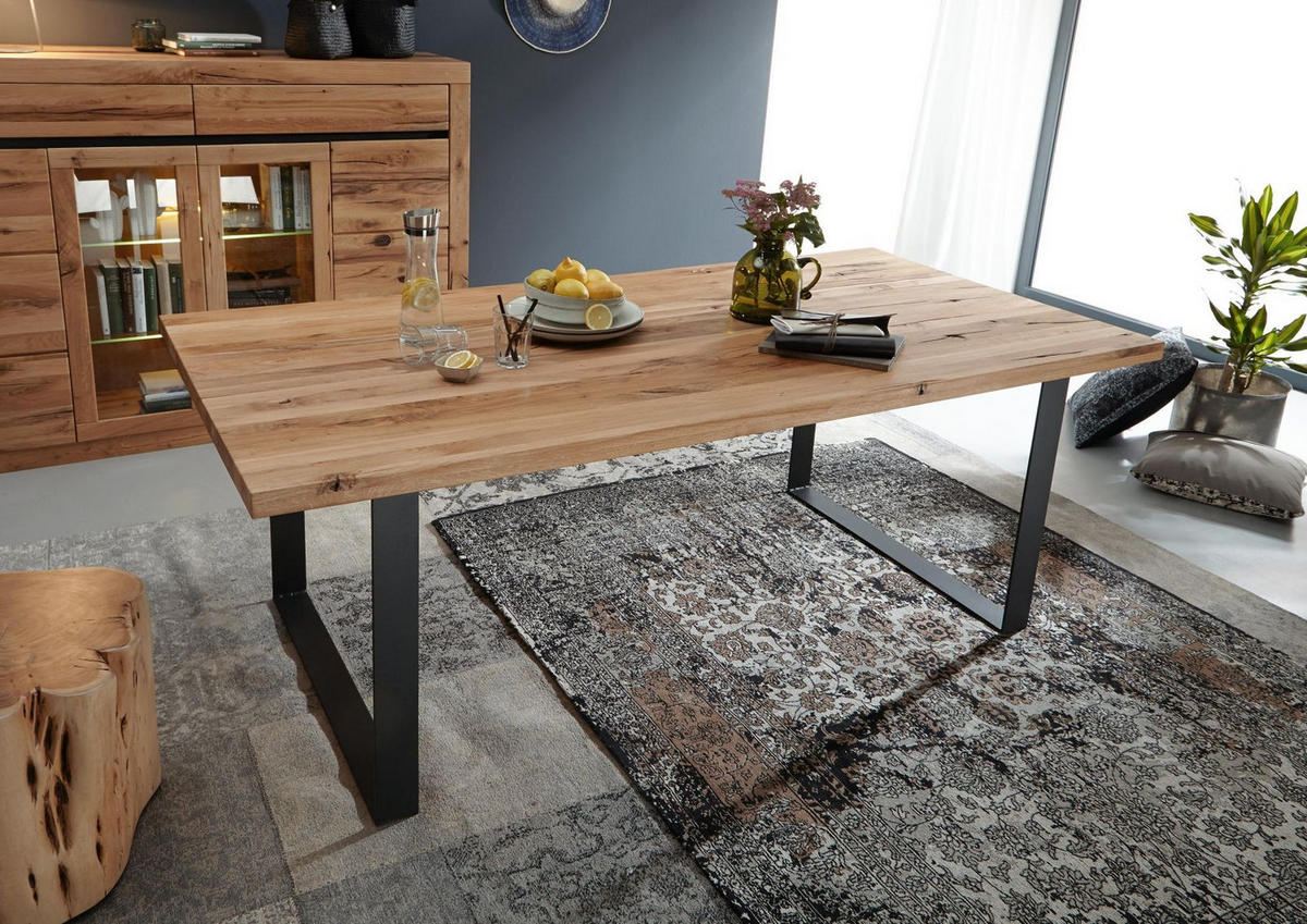 ESSTISCH Wild-/Zerreiche 180x90x76 natur geölt MONTREUX #114 - Naturfarben, Holz (180/90/76cm) - Massivmoebel24