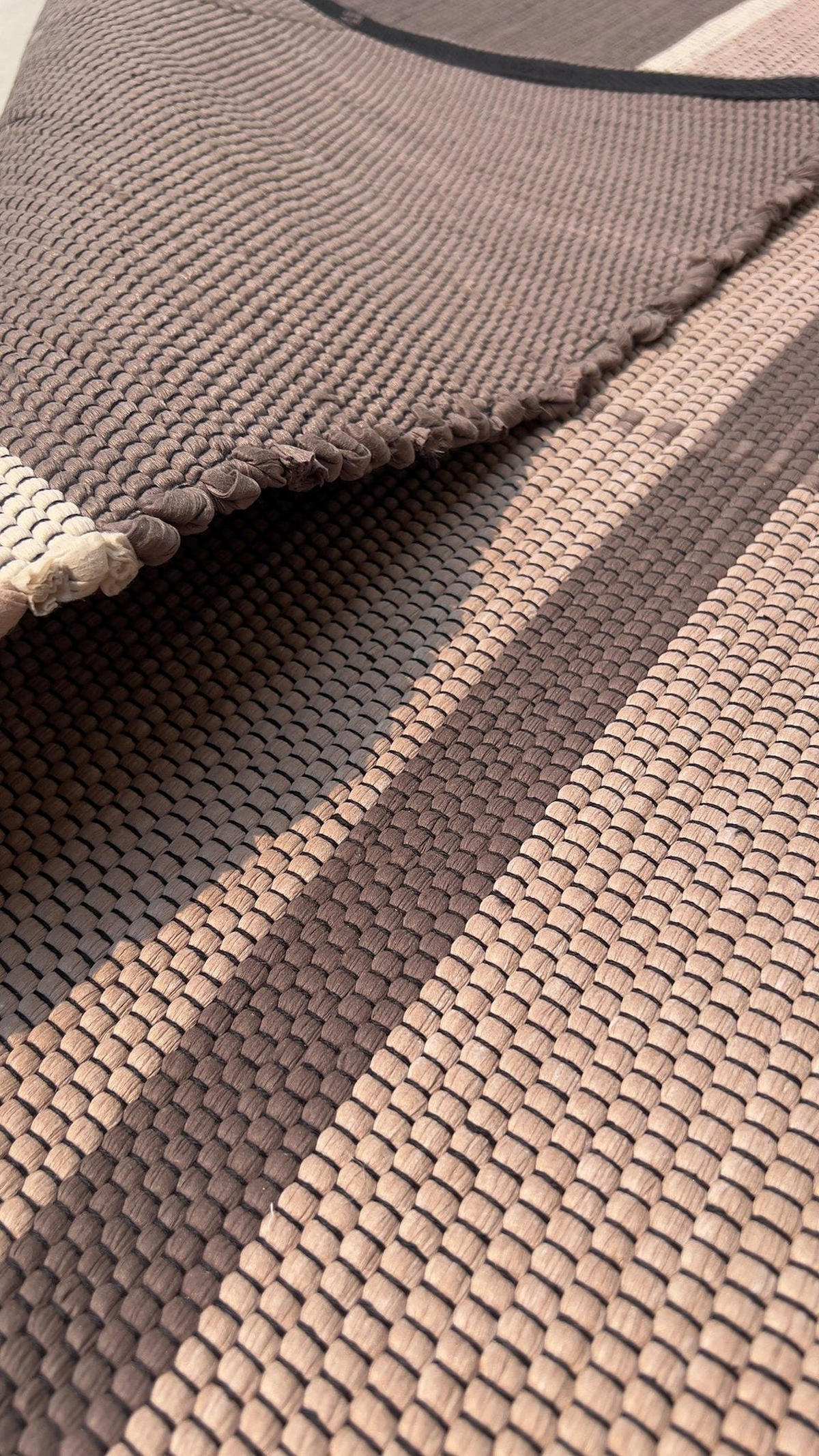 TEPPICH aus recycelten Fasern handgewebt beige - Beige, Naturmaterialien (160/230cm) - AFK Living
