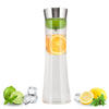 GLASKARAFFE 1 Liter CAROLA, grün, Edelstahl, Silikon - Grün, Glas (1L) - bremermann