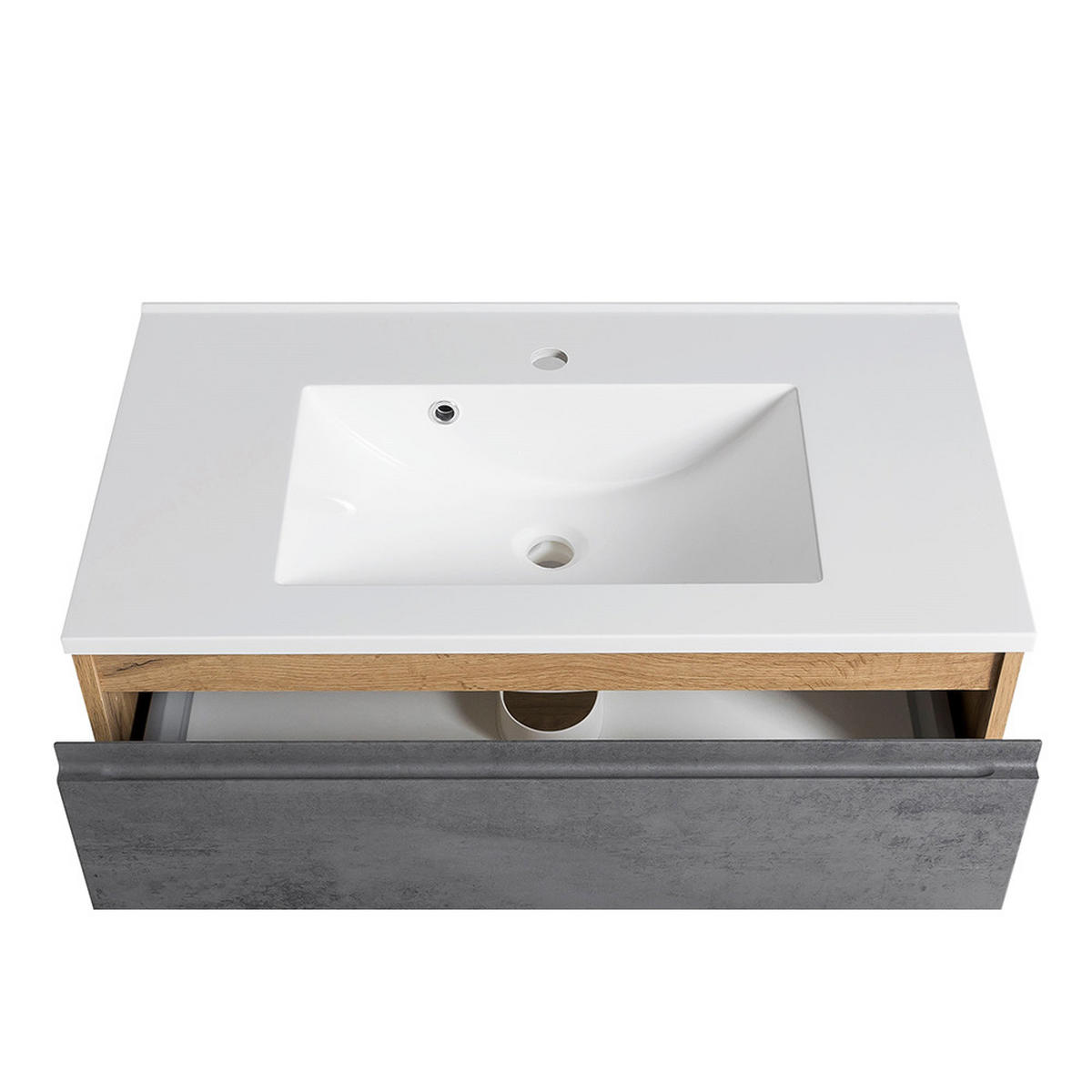 WASCHTISCH Vasto-03 - Braun, Holzwerkstoff (80/56/47cm) - Lomado
