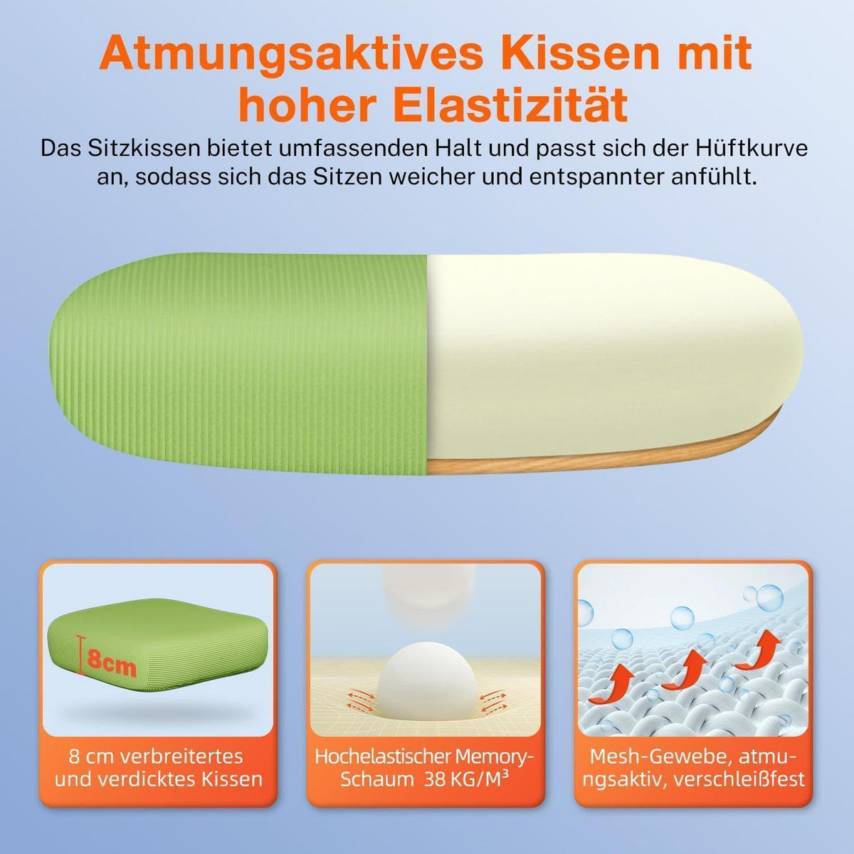 BÜROSTUHL Ergonomisch mit Lendenwirbelstütze Grün - Grün, Textil (65/135/65cm)