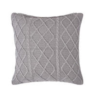 KISSENHÜLLE Strick-Muster 45/45 cm - Grau, Textil (45/45cm) - Homescapes