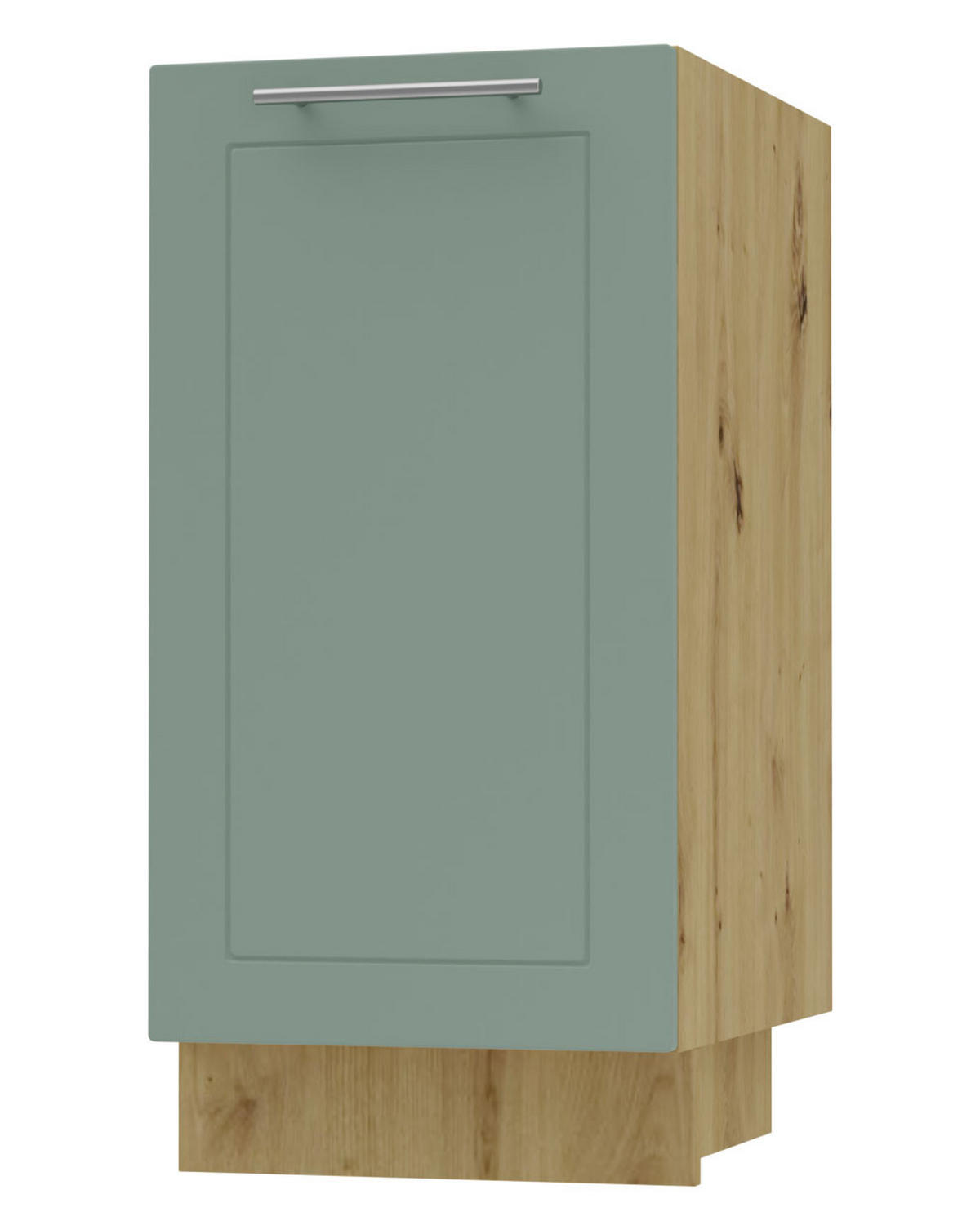 KÜCHENUNTERSCHRANK Kvantum D1D/40 Mint Matt / Eiche Artisan Matt 40 / 50 / 82cm - Eiche Artisan/Mintgrün, Holz/Holzwerkstoff (40/82/50cm) - Feldmann-Wohnen