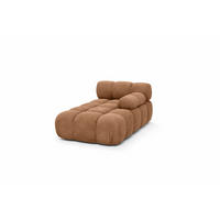 CHAISELONGUE Modular, Veloursstoff Salvador, Dunkelbeige, Rechts, Selia - Beige, Holz (95/70/160cm) - Kaiser Möbel